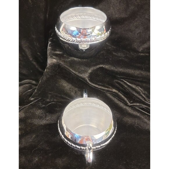 Vintage Irvinware Chrome Creamer and Sugar Bowl, set of 2 - Picture 4 of 15